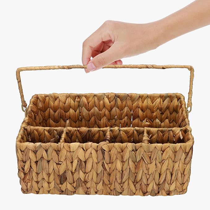 LYX&GC Utensil Caddy, Utensil Basket for Table,Napkin and Utensil Holder, Silverware Caddy, Cutlery Holder, Utensil Holder for Party, Picnic Caddy for Plates and Utensils…