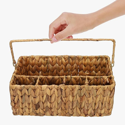 LYX&GC Utensil Caddy, Utensil Basket for Table,Napkin and Utensil Holder, Silverware Caddy, Cutlery Holder, Utensil Holder for Party, Picnic Caddy for Plates and Utensils…