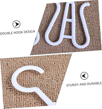 IMIKEYA 10Pcs Plastic Shoes Drying Hook Double Hook Design for Slippers Boots and Towels and Strong Shoe Hangers for Easy Organization and Space Saving