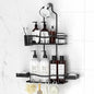 REINHARDT Shower Caddy Hanging, Rustproof Shower Caddy Anti-Swing Shower Organizer Over Showerhead No Drilling Shower Racks with Soap Holder Multi Hooks Bathroom Storage for Shampoo Sponge, Black