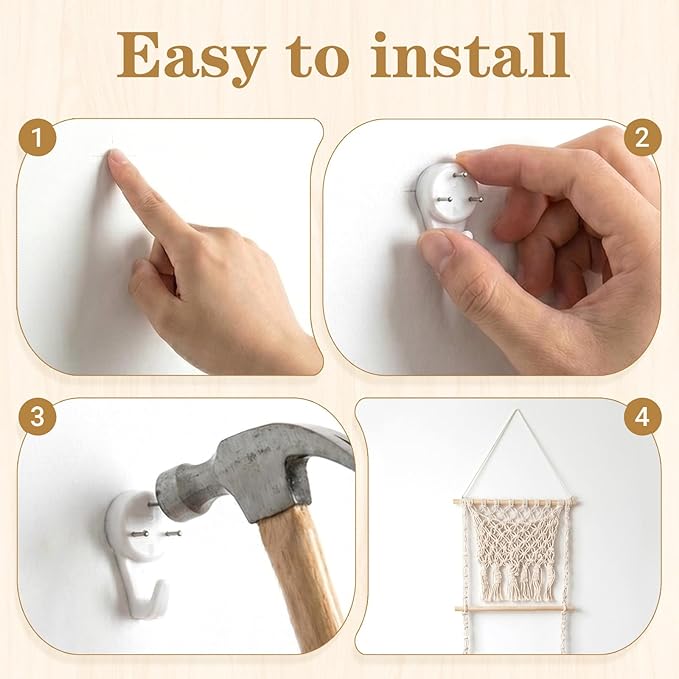Hair Clip Holder Organizer Macrame Bow Organizer for Girls,Headband Holder Hair Accessories Storage Large Capacity Wall Hanging for Door Bedroom Wardrobe Home Decor (Beige A)