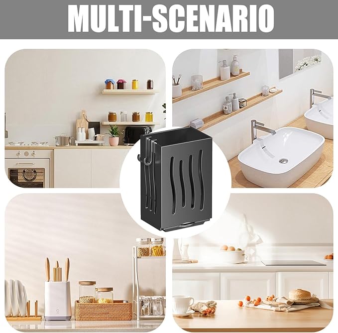 Wall Mounted Cutlery Holder Rack - Chopstick Display Rack | Utensil Drying Rack | Punch- Chopstick Storage Rack | Freestanding Organizer Rack Multifunctional For Spoons And Chopstick