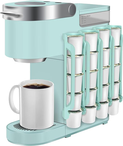 K Cup Holder for Keurig: Coffee Pod Holder for Counter Small Space - Kcup holder for Wall Mount (4, Oasis Blue)