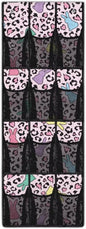 Colorful Leopard Prints Hanging Storage Bags,Shoe Organizer Door Hanger with 12 Mesh Large Pockets,Space Saver Hanging Shoe Storage Hanging Bag