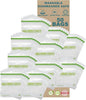 Smelly Proof BULK VALUE, 50-Pack HEAVY DUTY 5-mil Reusable Bags, Stand-Up, Expandable, Dishwasher-Safe, Odor-Proof, Durable Poly Nylon (Non-Silicone) US-Made 8.5" x 10" Quart 50pk