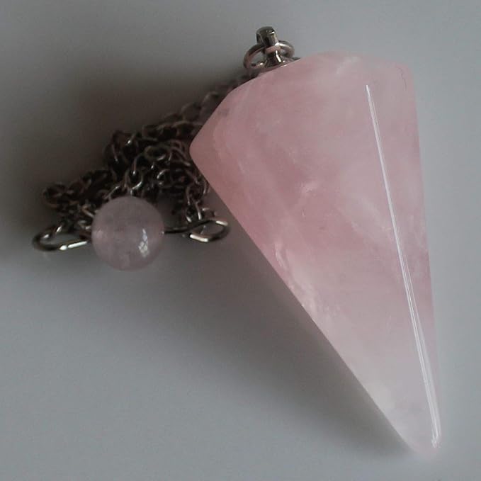 Faceted Mixed gemstone crystal pendulum point reiki chakra pendant bead Chain 6''
