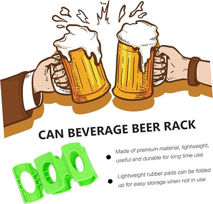 PRETYZOOM 2pcs Silicone Refrigerator Mat Can Holders for Fridge Beverage Organizer Storage for Beer Bottles