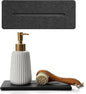2 Pack Diatomite Stone Sink Tray, Water Absorbing Mat for Kitchen & Bathroom Counter, Quick Dry Soap Dish Makeup Vanity Caddy,Sponge Holder Organizer, Dark Gray - 2pcs of 9"x 3.5"