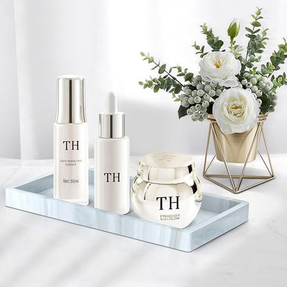 Bathroom Vanity Tray,Thick Original Silicone Soap Dispenser Tray,EGWON Shatterproof Toilet Tank Tray Vanity Tray for Dresser Tops,Bathroom for Perfume,Soap Bottle