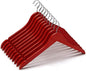 Passionate Red Wooden Hangers 20 Pack for Adults Heavy Duty Non-Slip Clothes Hangers, Colorful Wood Hangers Pack of 20 Sturdy Coat Hangers for Men Women Shirts Pants Coats Assorted Colors (RED)