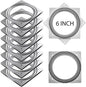 RHBLME 8 Pack Lazy Susan Hardware, 6 Inch Silver Lazy Susan Turntable Bearing 5/16" Thick 500lbs for Turntable, Serving Trays, Kitchen Storage Racks, Craft Table, Rotating Bearing Plate