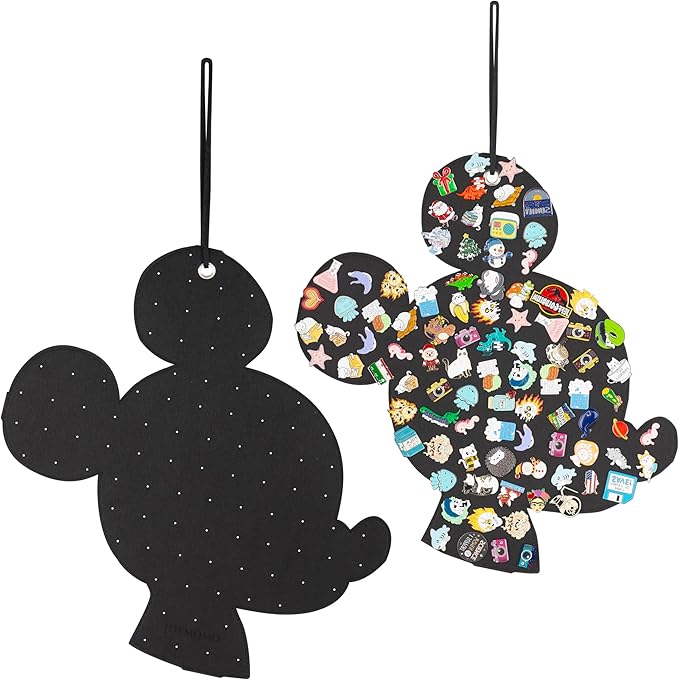 Hanging Brooch Pins Organizer Enamel Pin Display Cute Cartoon Shape Brooch Pin Display Storage Holder for Brooch Pin(Without Accessories ) (black-mouse-hole)