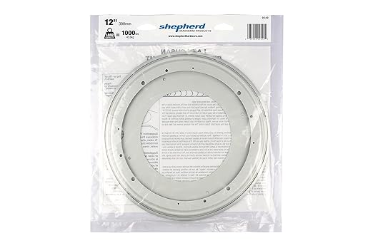 Shepherd Hardware 9549 12-Inch Lazy Susan, 1000-Lb Load Capacity, Metal
