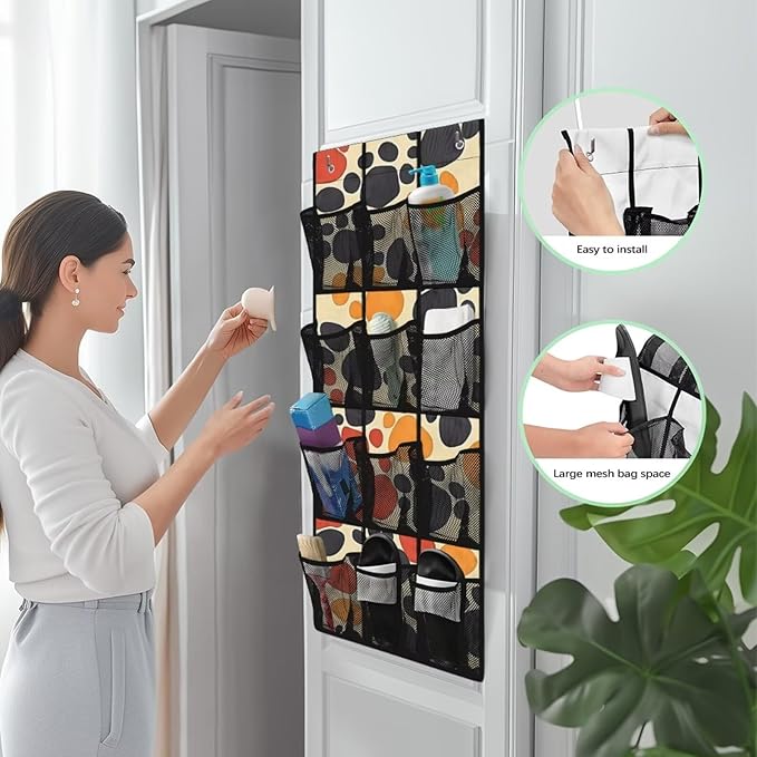 Generic Dog Paws Over Door Storage Organizer Wear-Resistant Over The Door Storage Organizer Laundry Space Saving Hanging Closet Organizer for Small Apartments College Dorm