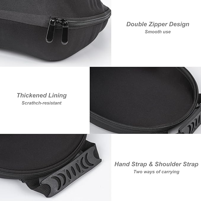CECOLIC Hard Hat Case for Baseball Caps, Hat Travel Storage Case with Carrying Handle & Adjustable Shoulder Strap, Hat Organizer Bag for 6 Baseball Caps for Women and Men