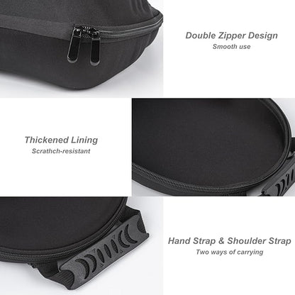 CECOLIC Hard Hat Case for Baseball Caps, Hat Travel Storage Case with Carrying Handle & Adjustable Shoulder Strap, Hat Organizer Bag for 6 Baseball Caps for Women and Men