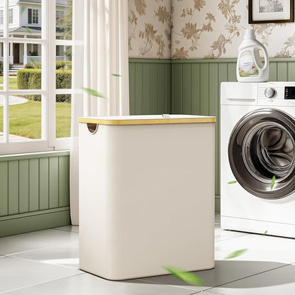 Hampers for Laundry Basket with Lid, 160L Extra Large Laundry Hamper 3 Section Dirty Clothes Hampers for Laundry Divided Laundry Basket Organizer for Bedroom,Laundry Room, Dirty Clothing Hamper, Beige