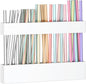 9.5 Inch Cabinet Door Acrylic Straw Holder with Double-Sided Tape, Kitchen Countertop Cabinet Storage Box in (White)