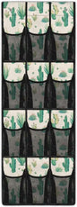 Cactus Over the Door Shoe Organizer 12 Large Pockets Hanging Shoe Rack for Closet Sturdy Oxford Fabric Shoe Storage Organizer