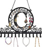 Wall-Mounted Metal Earring Holder Hanging Jewelry Organizer for Earrings and Necklaces Space-Saving Wall Display with Hooks for Jewelry Storage (jewelry stand C)
