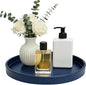 2 Pack 9" Bathroom and Vanity Tray, ABS Bathroom Counter Organizer, Coffee Table Decor for Perfume, Candles, Keys &More. Kitchen Countertop Organizer, Decorative Tray Soap Holder, Blue