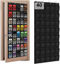 40 Large Mesh Pocket Over the Door Shoe Organizer,Hanging Shoe Rack for Door,Shoes Organizer Hanger with Large Capacity (black)