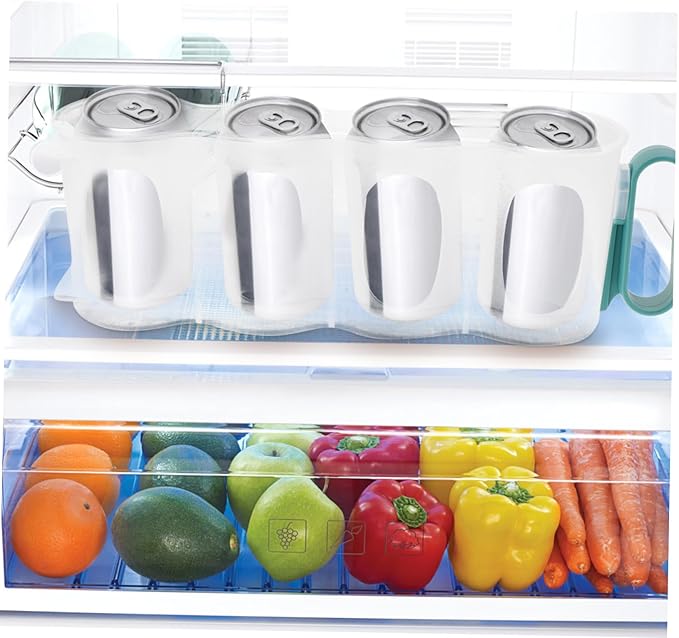 Soda Can Beverage Dispenser Organizer Storage Bin for Fridge Freezer and Pantry Versatile Can Holder for Beer Soda and Space-Saving Design