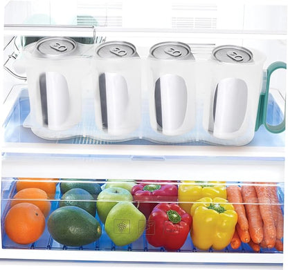 Soda Can Beverage Dispenser Organizer Storage Bin for Fridge Freezer and Pantry Versatile Can Holder for Beer Soda and Space-Saving Design