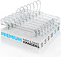 HOUSE DAY Clear Pants Hangers with Clips 200 Pack, Non-Slip Plastic Skirt Hanger with Adjustable Clips, Slim Clip Hangers for Pants, Skirts, Shorts, 14" Clear Hanger, 360-Rotating Swivel Hook
