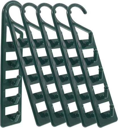 LIFKOME 6PCS Multi-Functional Closet Hangers for Clothes Heavy Duty Plastic Space Saving Hanger Organizer for Jeans Shirts Sweaters Dorm Room Storage