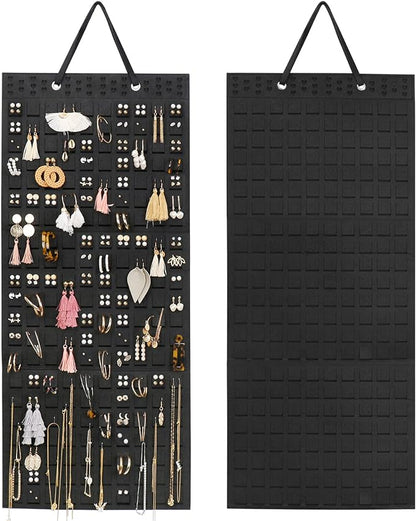 Resovo Extra Large Earring Organizer - Wall Mount Earring Holder for Up to 420 Pairs, Hanging Jewelry Organizer for Women & Girls