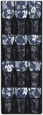 Sea Turtles Over the Door Shoe Organizer,Shoe Organizer Door Hanger with 12 Mesh Large Pockets,Space Saver,Unique Print