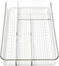 Dial Industries Small Cutlery, Utensil, Silverware Kitchen Drawer Organizer Tray, Clear