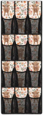 Roses and Highland Cow Over The Door Organizer for Dorm Room Essentials Large Pockets Shoe Organizer Door Hanger for Living Room,Mesh Pockets with 4 Metal Hook