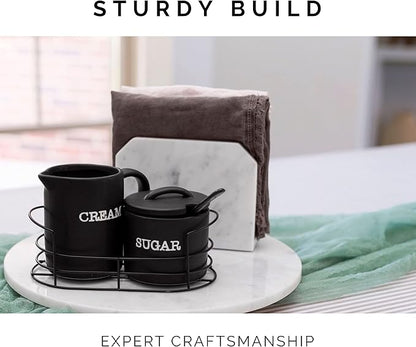 Marble Napkin Holder Natural Carrara White Stone Vertical Upright Stand Up Sturdy Modern Organizer for Kitchen Table Decor