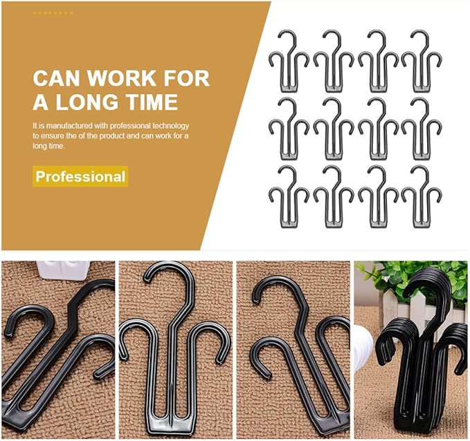 Healeved 12pcs Multi-functional Plastic Shoe Holder Hooks Sturdy Slippers Drying Organizer for Bike and Home Hanging Shoe Rack Storage