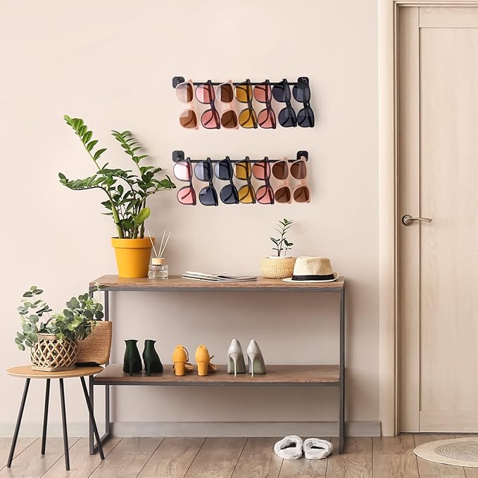 Hat Rack for Wall 24 Baseball Caps Modern Metal Hat Organizer with 24 Clips Hat Holder Wall-Mounted Storage Display for Closet Bedroom Entryway Laundry 2 Pack