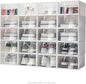 20 Pcs Shoe Box, Clear Plastic Stackable Shoe Storage Organizer, Foldable Heavy Duty Shoe Containers for Closet Apartments Small Spaces Dorm Bedroom, 12.9 x 8.8 x 5.5 Inches