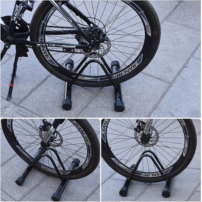 Heavy-Duty Bicycle Parking Stand – Floor & Wall Mounted Rack for Mountain, Road, and Kids Bikes – Rustproof Carbon Steel Frame with Non-Slip Base