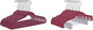 30+10 Quality Kids Children's Plastic Non Velvet Non-Flocked Thin Compact Shirt and Skirt/Pant Bundle Coat Hangers with Metal Clips for Skirts Pants Blouses 360° Swivel Hook, Jacket, Raspberry