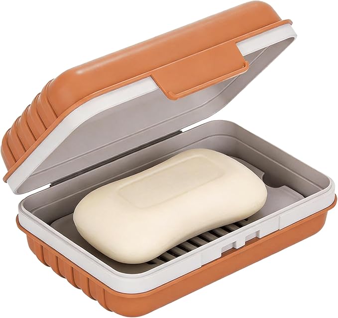 Travel Soap Dish with Lid - Draining Soap Bar Holder- Portable Soap Case for Traveling, Camping, Outdoor, Gym, Bathroom,Travel Essentials