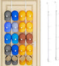 SWTYMIKI Over Door Hat Organizer - 2 Packs Metal Wall Mounted Hat Rack with 5-Tier Dual Hooks Design, Hanging Baseball Cap Organizer Storage Holds up to 40 Caps for Door, Bedroom, Closet(White)