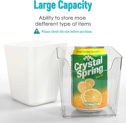 G.CORE Large Grid Wall Bins - 6Pack Clear Gridwall Accessories Hanging Cups with Back Hooks - Plastic Grid Wall Panels Organizers Wire Shelves Holders for Garage Garden Craft Office Tools Storage