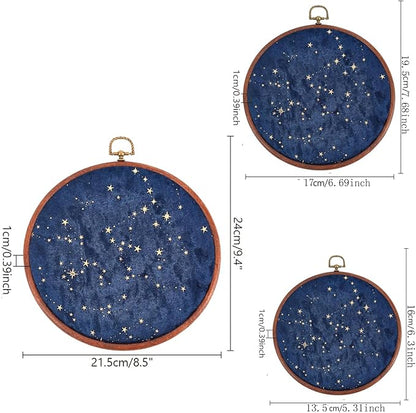 3-Pack Corduroy Pin Display Board - Vintage Style, Enamel Pin & Brooch Collection Holder, Velvet-Lined, Ideal for Earrings, Necklaces & Jewelry Storage Case (Blue)