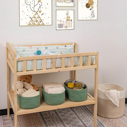 CubesLand Woven Basket for Organizing/Storage,Cube Shelf Closet Storage Baskets Bins,Long-lasting &Skin-friendly Toy Storage Basket,Stylish Room Decor Basket,Rope Basket,Green Basket for Shelves
