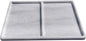 10"x8" Natural Marble Decorative Tray – Dual‑Compartment Stone Vanity Organizer for Jewelry, Keys & Soap – Premium Heat‑Resistant Bathroom Decor Gift(Belken White)