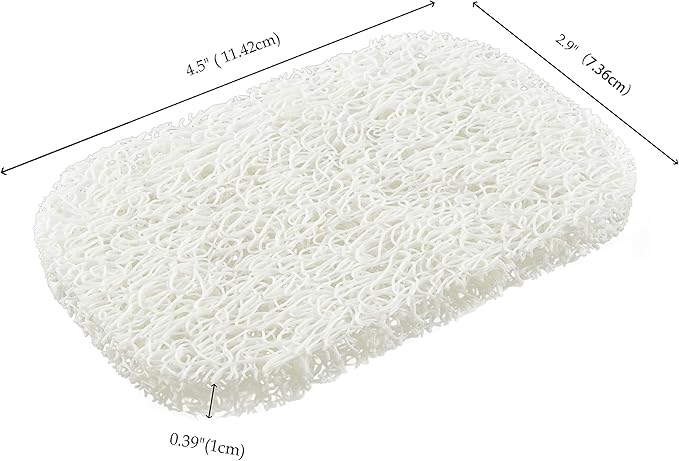Snowkingdom 4 Pack White Soap Saver Holder for Bar Soap Shower Bathroom Dish Self Draining Lift Pad Porous Construction air circulate 2.9" x 4.5" PVC Non-BPA Non-Slip Durable
