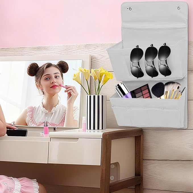 Wall Pocket - 15.75 x 24.8 Inch Step , Door Hanging Bag, Cupboard Hangable Storage Bag for Kitchen, Cupboard, Bathroom, Bedroom, Laundry College Door