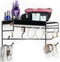 Mango Steam Black 17" Wall Mount Jewelry & Accessory Storage Rack Organizer Shelf for Earrings, Bracelets, Necklaces, & Hair Accessories
