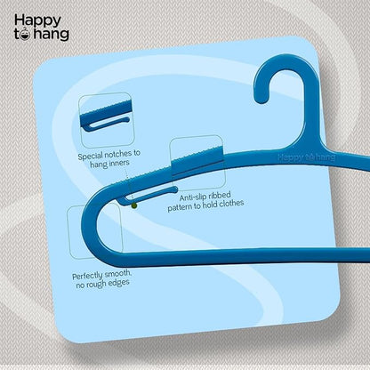 Denimation 6 Piece Polypropylene Hanger, Blue and Red